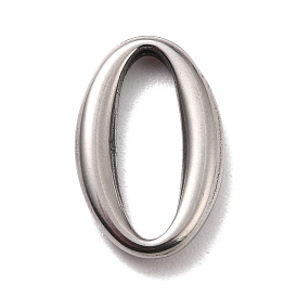 304 pendentifs anneau de liaison en acier inoxydable, anneau ovale