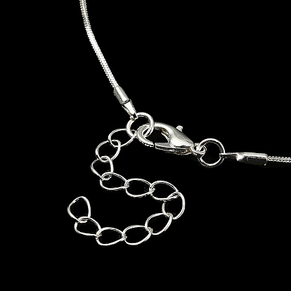 Ожерелье из латунной квадратной змеиной цепи для мужчин и женщин