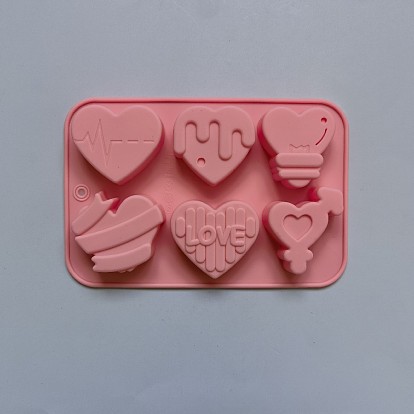 Силиконовые формы для мыла в виде сердечек своими руками, для мыловарения своими руками, День святого Валентина