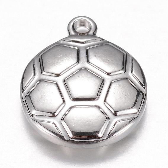 304 Stainless Steel Charms, 
FootBall/Soccer Ball