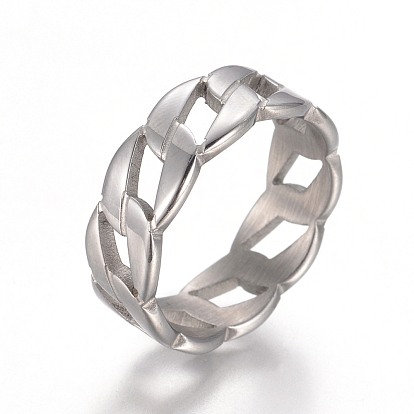 Унисекс 304 кольца из нержавеющей стали, широкая полоса кольца, форма обочины