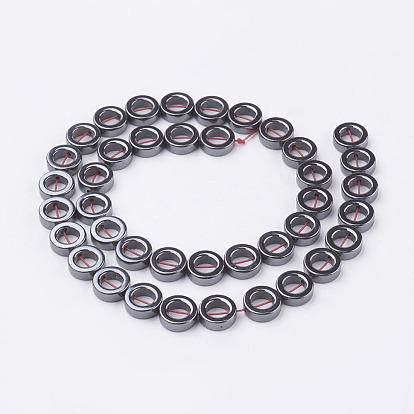 Non-magnetic Synthetic Hematite Beads Strands, Donut