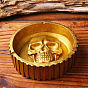 Resin Ashtrays, Home Office Tabletop Decoration, Flat Round with Skull