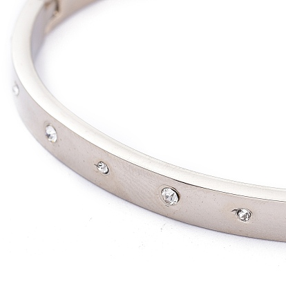 304 bracelets en acier inoxydable, avec strass cristal