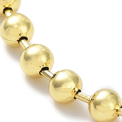Beacelets coulissants à perles rondes en laiton plaqué de longue durée pour femmes et hommes, sans cadmium et sans plomb
