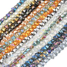 Electroplate Glass Beads Strands, Butterfly, Mixed Style