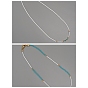 Bohemia Style Glass Seed Bead Beaded Necklaces for Women, with Stainless Steel Findings