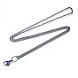 Revestimiento de iones (ip) 304 fabricación de collares de cadena rolo de acero inoxidable, con argollas y broche de langosta, arco iris