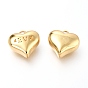Brass Pendants, Heart with Word 4 EVR