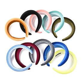 Flocking Cloth Sponge Thick Hairbands, for DIY Woman Hair Accessories