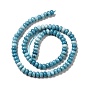 Природных драгоценных камней бисер нитей, имитация ларимара, окрашенные, рондель, голубой