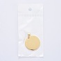 304 Stainless Steel Pendants, Flat Round, Stamping Blank Tag