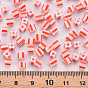 Glass Bugle Beads, Opaque Colours Seep, Round Hole