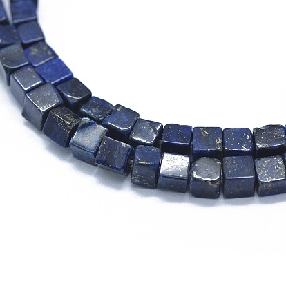 Natural Lapis Lazuli Beads Strands, Dyed, Cube