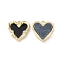 Opaque Resin Pendants, with Light Gold Plated Alloy Findings, Heart Charm