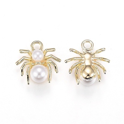Bijoux en alliage pendentifs acryliques, avec des boucles, araignée