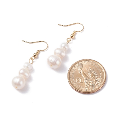 Natural Pearl Beads Dangle Earrings for Women
