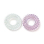 Transparent Frosted Acrylic Beads, AB Color Plated, Ring