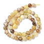 Jaunes naturelles perles d'opale brins, Grade a, ronde
