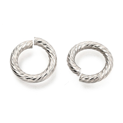 304 Stainless Steel Open Jump Rings, Twist Rings