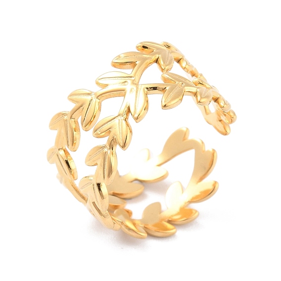 Ионное покрытие (ip) 304 манжетное кольцо из нержавеющей стали, широкое открытое кольцо для женщин