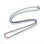 Ion Plating(IP) 304 Stainless Steel Box Chain Necklaces, with Lobster Claw Clasps