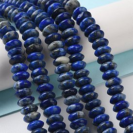 Natural Lapis Lazuli Beads Strands, Saucer Beads, Rondelle