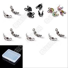 Unicraftale 60pcs 5 style Ion Plating(IP) 304 Stainless Steel Bead Tips Knot Covers