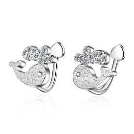 Fashionable and Sweet Whale Ear Clip - Elegant and Stylish Ear Decoration