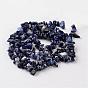 Chip Natural Blue Spot Stone Bead Strands, 4~6x8~12x2~4mm, Hole: 1mm, about 34.6 inch