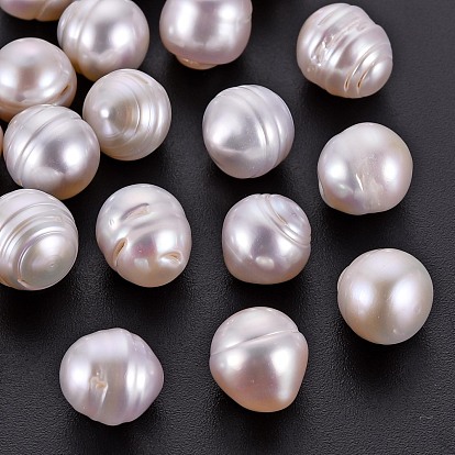 Natural Keshi Pearl Beads, Cultured Freshwater Pearl, No Hole/Undrilled, Rice