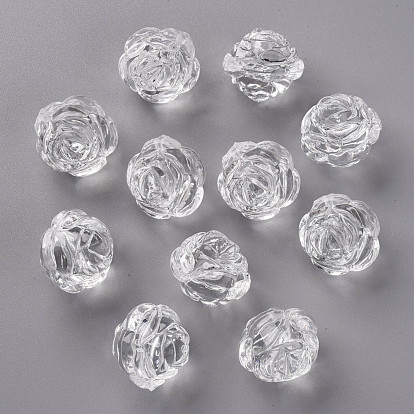 Perles acryliques transparentes, pour les bijoux de la fête des mères faisant, rose