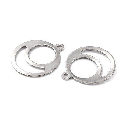 201 Stainless Steel Pendants, Round Ring