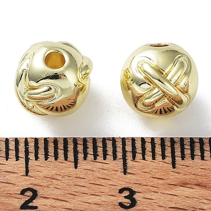 Rack Plating Alloy Beads, Round with Cross