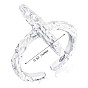 925 Sterling Silver Cross Open Cuff Ring for Women