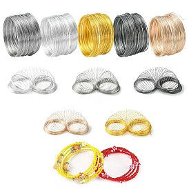 Steel Memory Wire, Round, for Collar Necklace Wrap Bracelets Making