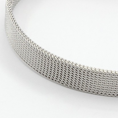 Unisex de moda 304 brazaletes de pulseras banda reloj de acero inoxidable, con broches banda reloj