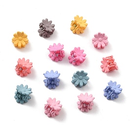 Kids Hair Accessories, Opaque Plastic Claw Hair Clips, Spray Painting, Flower
