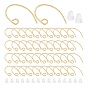 Пандахолл элита 100шт. латунные серьги-крючки, провод уха, с 120 пластиковыми ушными гайками