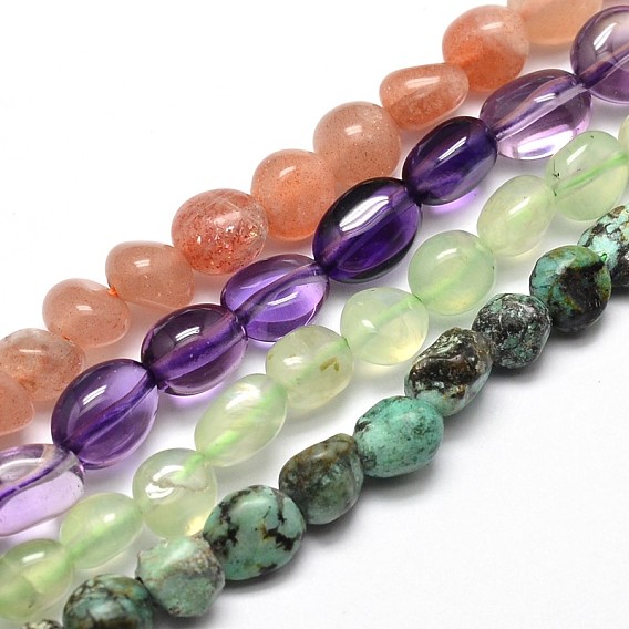 Mixed Gemstone Nuggets Beads Strands