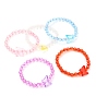 Transparent Acrylic Beads Kids Bracelets, Round and Butterfly