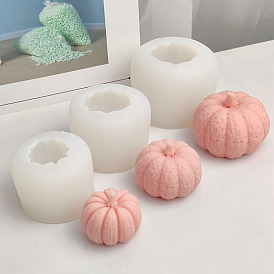 DIY Pumpkin Shape Silicone Candle Molds, for Scented Candle Making, Autumn