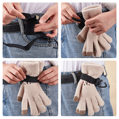 Superfindings 6 pzs brida de nailon con cierre de plástico soporte para guantes, almacenamiento de guantes