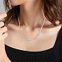 Simple Long Chain Necklace Stainless Steel Sweater Necklace Adjustable Chain Necklace Bold Snake Chain Necklace Trendy Statement Necklace Neck Jewelry for Women