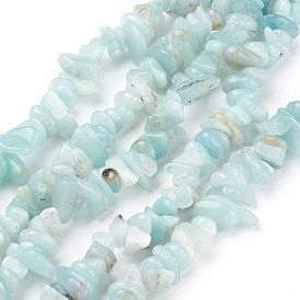 Chapelets de perles amazonite naturelles  , puces