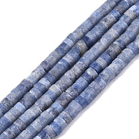 Natural Blue Aventurine Beads Strands, Heishi Beads, Flat Round/Disc