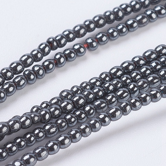Non-Magnetic Synthetic Hematite Beads, Round