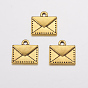 Alloy Mail Charms, Lead Free and Cadmium Free, Mail Charms, 15x14.5x2mm, Hole: 1.5mm