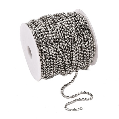 Cadenas de bolas de hierro, cadena de perlas, soldada, con carrete, sin níquel