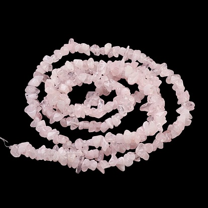 Perles de pierres fines , quartz rose, naturel, 3~5x3~5mm, Trou: 0.5mm